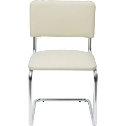 Стул 0MX_UA_Silwia/Сильвия Chrome к/з бежевый V-18