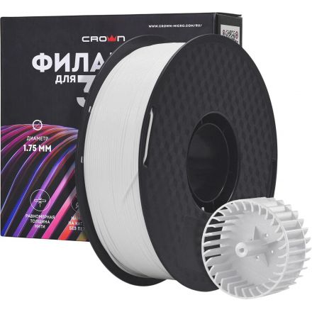 Пластик филамент Crown Micro CM-FILABS019W ABS 1.75 1кг белый Пластик филамент Crown Micro CM-FILABS019W ABS 1.75 1кг белый