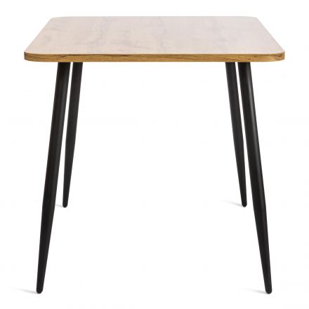 Стол PLUTO ЛДСП/металл, 120x80x77 см, Дуб вотан/Черный Стол PLUTO ЛДСП/металл, 120x80x77 см, Дуб вотан/Черный