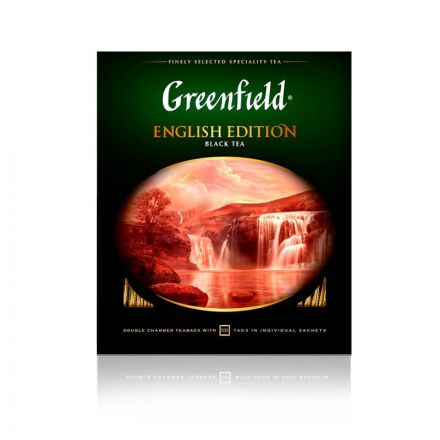 Чай Greenfield English Edition черный фольгир.100пак/уп