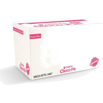 Пирожное Choco Pie Клубника, 30гx48шт/уп, (1440г) Пирожное Choco Pie Клубника, 30гx48шт/уп, (1440г)