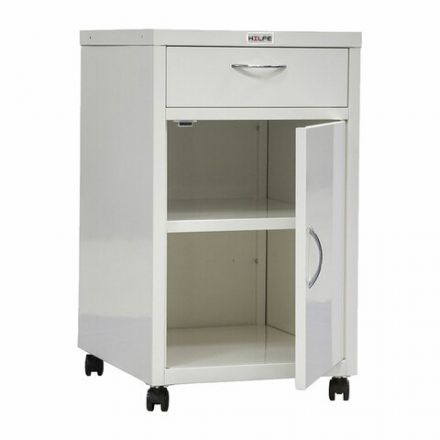 Тумба медицинская подкатная HILFE "МД ТП-2" 710х420х490 мм, с ящиком, цвет белый, S26199402209 Тумба медицинская подкатная HILFE "МД ТП-2" 710х420х490 мм, с ящиком, цвет белый, S26199402209