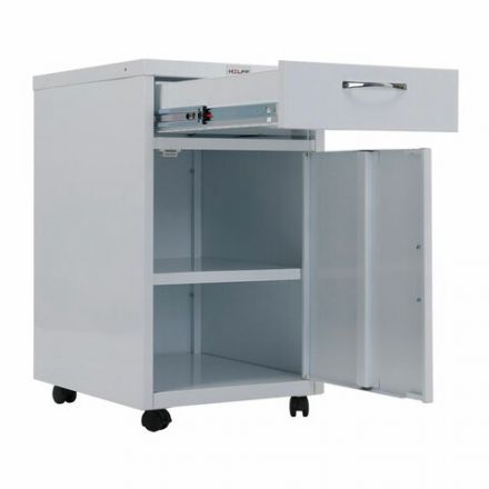 Тумба медицинская подкатная HILFE "МД ТП-2" 710х420х490 мм, с ящиком, цвет белый, S26199402209 Тумба медицинская подкатная HILFE "МД ТП-2" 710х420х490 мм, с ящиком, цвет белый, S26199402209