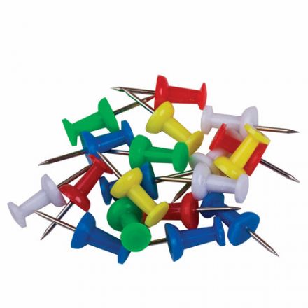 Силовые кнопки-гвоздики ОФИСНАЯ ПЛАНЕТА, цветные, 50 шт., в картонной коробке, 222003 Силовые кнопки-гвоздики ОФИСНАЯ ПЛАНЕТА, цветные, 50 шт., в картонной коробке, 222003