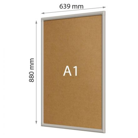 Рамка А1 Attache пласт.клик-профиль, углы прямоугольные, цвет серый Рамка А1 Attache пласт.клик-профиль, углы прямоугольные, цвет серый