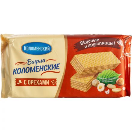 Вафли Коломенские с Орехами, 200 г Вафли Коломенские с Орехами, 200 г