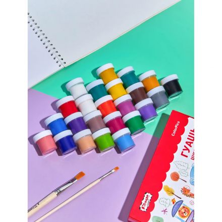 Гуашь Комус Класс ColorPics набор 24 цвета, 10 мл Гуашь Комус Класс ColorPics набор 24 цвета, 10 мл