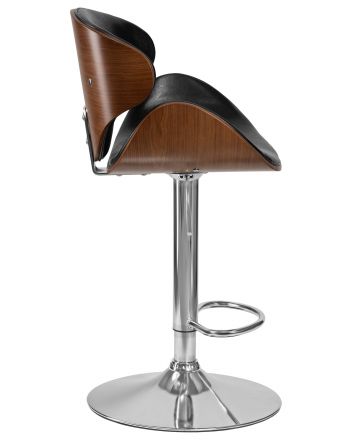 Стул барный DOBRIN KARTER, коричневое дерево, чёрный Стул барный DOBRIN KARTER, коричневое дерево, чёрный