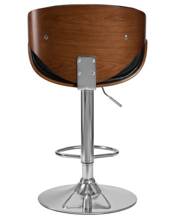 Стул барный DOBRIN KARTER, коричневое дерево, чёрный Стул барный DOBRIN KARTER, коричневое дерево, чёрный