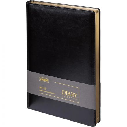 Ежедневник недатированный ATTACHE Gold А4, 160л, черный
