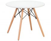 Стол журнальный DOBRIN SHELLEY, ножки светлый бук, цвет белый Стол журнальный DOBRIN SHELLEY, ножки светлый бук, цвет белый