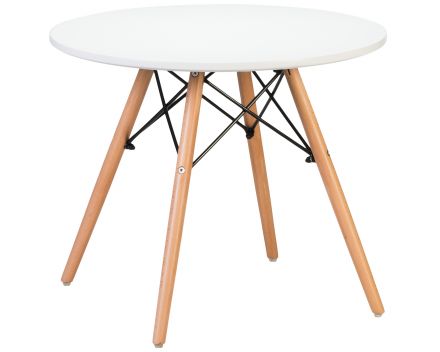 Стол журнальный DOBRIN SHELLEY, ножки светлый бук, цвет белый Стол журнальный DOBRIN SHELLEY, ножки светлый бук, цвет белый