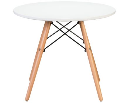 Стол журнальный DOBRIN SHELLEY, ножки светлый бук, цвет белый Стол журнальный DOBRIN SHELLEY, ножки светлый бук, цвет белый