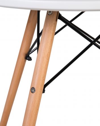 Стол журнальный DOBRIN SHELLEY, ножки светлый бук, цвет белый Стол журнальный DOBRIN SHELLEY, ножки светлый бук, цвет белый