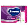 Полотенца бумажные впитывающие 2-х слойные, 4 рулона (4х14 м), ZEWA Premium Decor, 144124