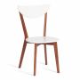 Стул жесткое сиденье MAXI (Макси), каркас бук, сиденье, спинка - мдф, 86 х 48.5 х 54.5 см, Белый + Коричневый