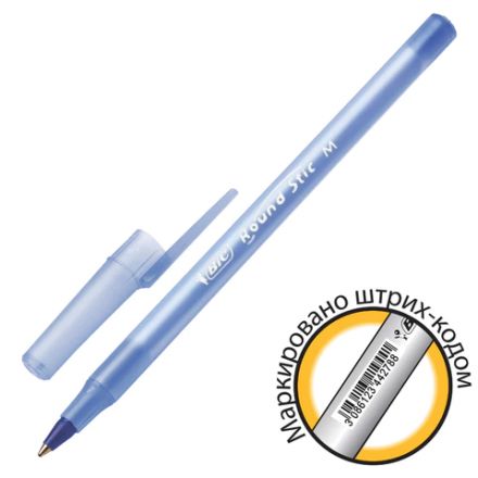 Ручка шариковая BIC "Round Stic", СИНЯЯ, корпус голубой, узел 1 мм, линия письма 0,32 мм, С ШТРИХКОДОМ, 934598 Ручка шариковая BIC "Round Stic", СИНЯЯ, корпус голубой, узел 1 мм, линия письма 0,32 мм, С ШТРИХКОДОМ, 934598