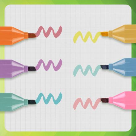 Набор текстовыделителей 6 ПАСТЕЛЬНЫХ ЦВЕТОВ, АССОРТИ, STAFF College "STICK PASTEL", линия письма 1-4 мм, скошенный наконечник, 152532