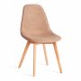 Стул Синди Софт/Cindy Soft (мод.C1021F1-1) фактурный велюр/дерево бук, 55х48х83см, бежевый/натуральный