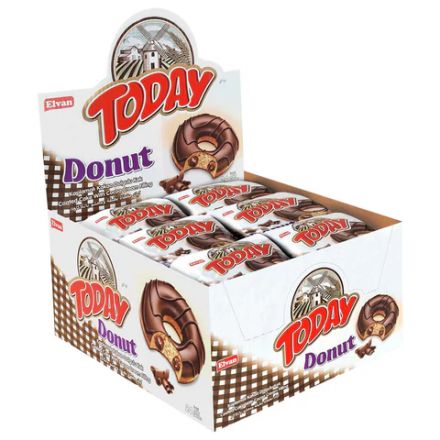 Кекс TODAY "Donut", со вкусом какао, ТУРЦИЯ, 24 штуки по 40 г в шоу-боксе, 1368т Кекс TODAY "Donut", со вкусом какао, ТУРЦИЯ, 24 штуки по 40 г в шоу-боксе, 1368т