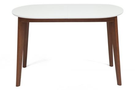 Стол обеденный раскладной BOSCO (Боско) основание бук, столешница мдф, 120+30*80см, Белый + Коричневый Стол обеденный раскладной BOSCO (Боско) основание бук, столешница мдф, 120+30*80см, Белый + Коричневый