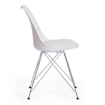 Стул Тулип Айрон Чаир/Tulip Iron Chair (мод.EC-123)/1 шт. в упаковке металл/пластик, 54,5*48*83,5см, white (белый)