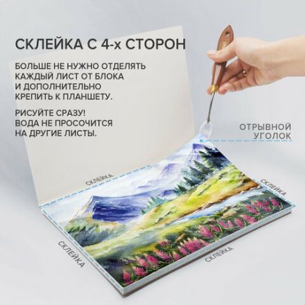 Папка для акварели/планшет, 300 г/м2, 270х390 мм, склейка, крупное зерно, 20 л., BRAUBERG ART PREMIERE, 113250 Папка для акварели/планшет, 300 г/м2, 270х390 мм, склейка, крупное зерно, 20 л., BRAUBERG ART PREMIERE, 113250