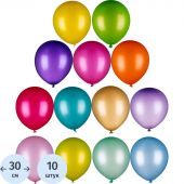 Шары надувные Металлик+перлнаб. 10шт/уп Х-65(M12 /30см)(100303)(763250). Шары надувные Металлик+перлнаб. 10шт/уп Х-65(M12 /30см)(100303)(763250).