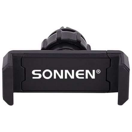 Держатель для телефона в авто на решетку вентиляции SONNEN, зажим до 85 мм, вращение 360°, 354922