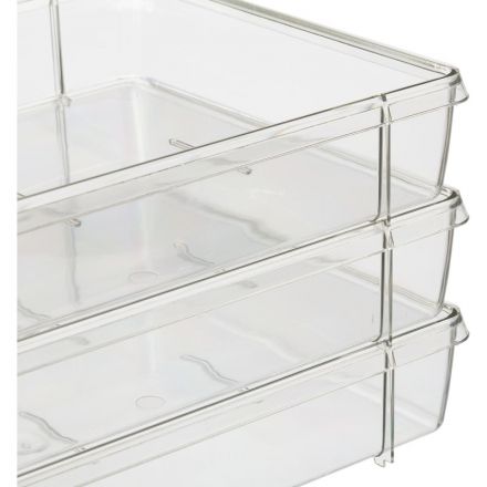 Лоток для бумаг горизонтальный Attache Триколор прозрачный