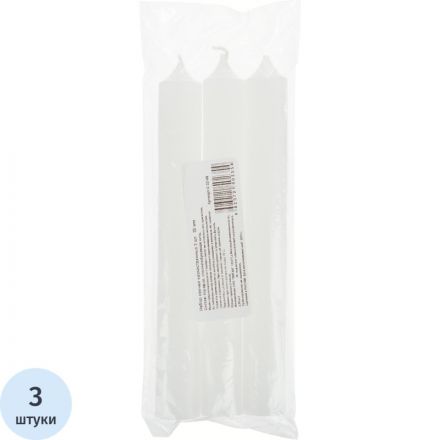 Набор свечей хозяйственных в пакете 3 шт в упак. арт.C 02-09 Набор свечей хозяйственных в пакете 3 шт в упак. арт.C 02-09