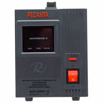 Стабилизатор РЕСАНТА АСН-2000/1-Ц, 2000 Вт, 140-260 В, наполный, 63/6/4