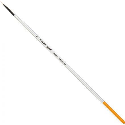 Кисть художественная Комус Арт синтетика жесткая,круглая,№0, длинная ручка Кисть художественная Комус Арт синтетика жесткая,круглая,№0, длинная ручка