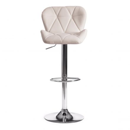 Стул барный BIAGGIO (mod. KY717), металл/экокожа, 44*50*83-103 см, белый/хром Стул барный BIAGGIO (mod. KY717), металл/экокожа, 44*50*83-103 см, белый/хром