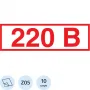 Знак безопасности Z05 Указатель напряжения 220В (пленка 50×20) уп.10 шт.
