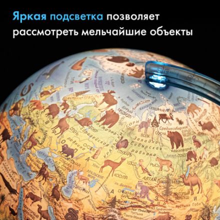 Глобус интерактивный + очки VR, зоогеографический, GLOBEN, 25см, с подсветкой, INT12500306 Глобус интерактивный + очки VR, зоогеографический, GLOBEN, 25см, с подсветкой, INT12500306