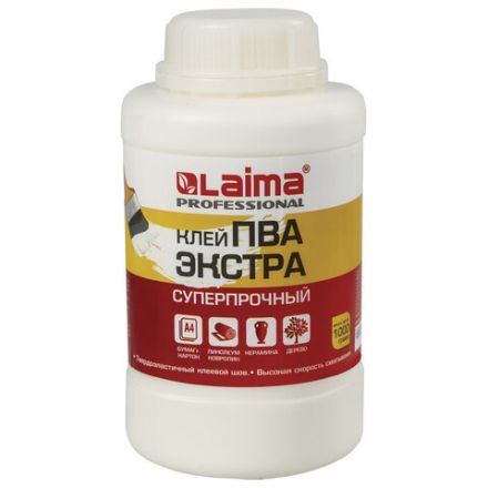 Клей ПВА Экстра Суперпрочный 1 кг (керамика, ткань, кожа, дерево, бумага, картон), LAIMA, 606432 Клей ПВА Экстра Суперпрочный 1 кг (керамика, ткань, кожа, дерево, бумага, картон), LAIMA, 606432