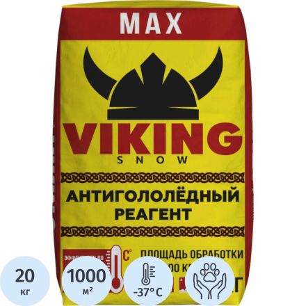 Реагент противогололёдный VIKING SNOW MAX 20 кг до -37С СПБ