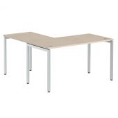 Стол угловой XSCT 1415 Бук Тиара/Алюминий 1400х1500х750 XTEN-S