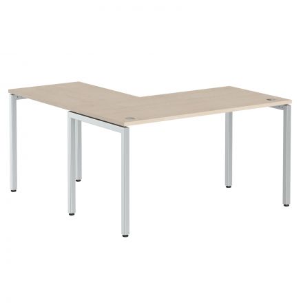Стол угловой XSCT 1415 Бук Тиара/Алюминий 1400х1500х750 XTEN-S Стол угловой XSCT 1415 Бук Тиара/Алюминий 1400х1500х750 XTEN-S