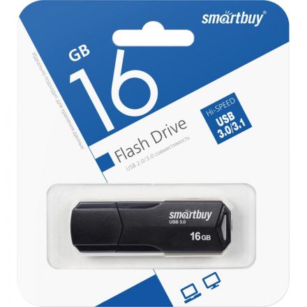 Флеш-память Smartbuy UFD 3.0/3.1 16GB CLUE Black (SB16GBCLU-K3)
