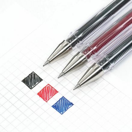 Ручка гелевая PILOT "G-1", СИНЯЯ, корпус прозрачный, узел 0,5 мм, линия письма 0,3 мм, BL-G1-5T