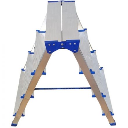 Стремянка двухсторонняя алюминиевая 4 ступени TARKO 04204e Стремянка двухсторонняя алюминиевая 4 ступени TARKO 04204e