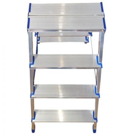 Стремянка двухсторонняя алюминиевая 4 ступени TARKO 04204e Стремянка двухсторонняя алюминиевая 4 ступени TARKO 04204e