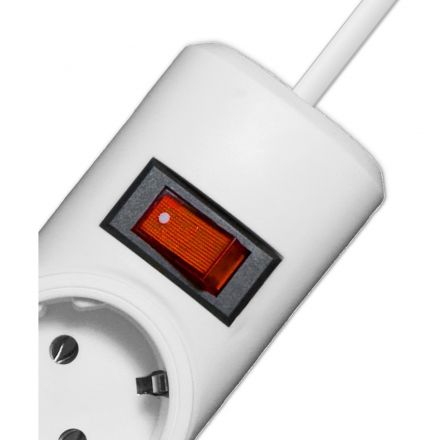 Сетевой фильтр PROGIX PG344 3р/10м/3,5кВт/16А заземление, белый, ПВС 3х1.5