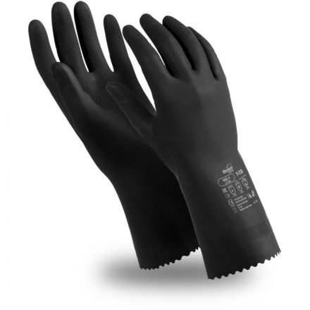 Перчатки защитные латекс,черный Manipula КЩС-2 (L-U-032/CG-943) р.9-9,5