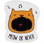 Значок деревянный MESHU "Meow", прямая УФ-печать, 2,9*3,4см Значок деревянный MESHU "Meow", прямая УФ-печать, 2,9*3,4см
