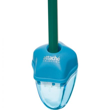 Точилка Attache Selection с контейнером голубая
