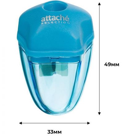 Точилка Attache Selection с контейнером голубая