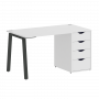 Home Office Стол письменный VR.SP-3-138.4.A Белый/Антрацит металл 1380*720*750